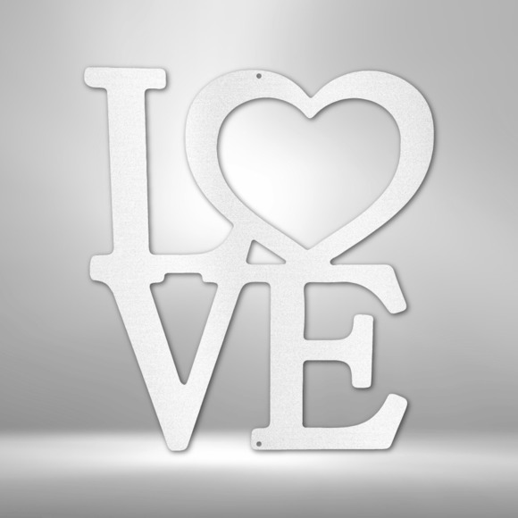 Classic Love Steel Sign Laser Cut Powder Coated Home & Office Metal Wall Decor M